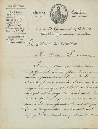 Lot #430 Jean-Antoine Chaptal - Image 1