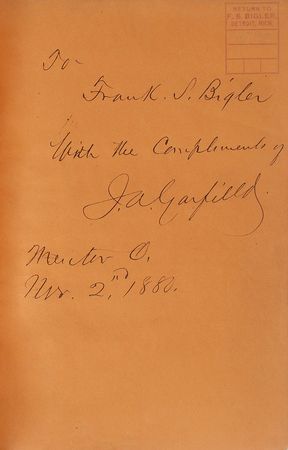 Lot #75 James A. Garfield: Signed on election day—November 2, 1880 - Image 1