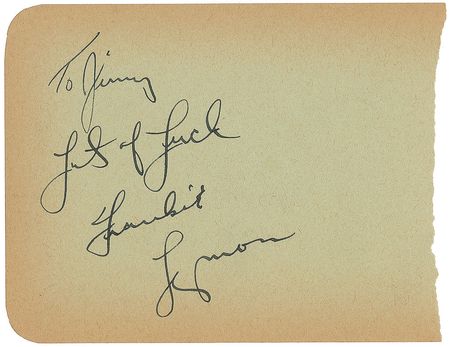 Lot #885 Frankie Lymon Signature - Image 2