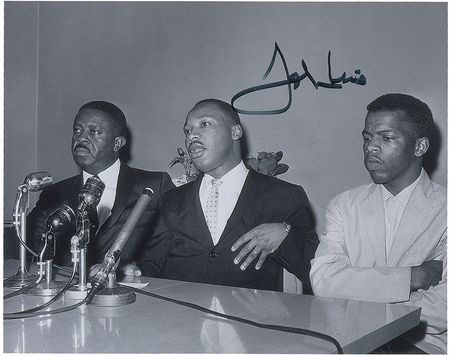 Lot #431 Civil Rights: Lewis and Young Signed Photographs - Image 2