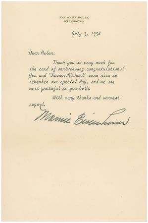 Lot #206 Mamie Eisenhower - Image 5