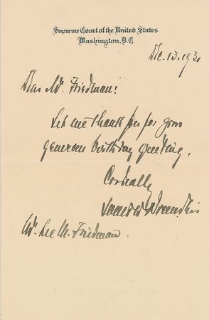 Lot #422 Louis D. Brandeis - Image 1