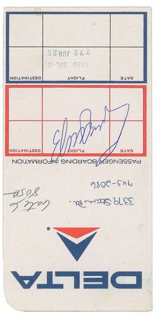 Lot #843 Elvis Presley Boarding Pass Holder - Image 1