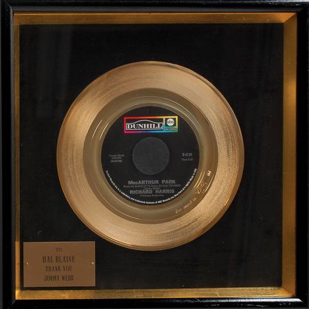 Lot #936 Richard Harris Gold Record Award - Image 1