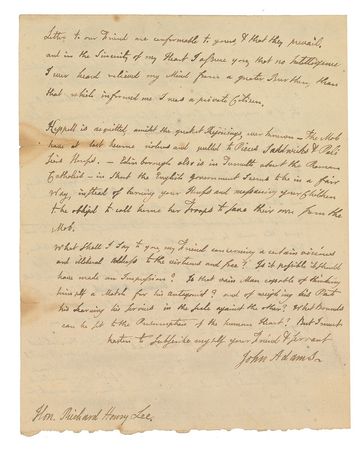 Lot #6 John Adams: Overwhelmed by the ?Splendid Gayety of a magnificent Court? in Paris, Adams hopes it ?will never be the case in America? - Image 2