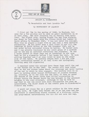 Lot #536 Montgomery of Alamein Souvenir Typescript - Image 1