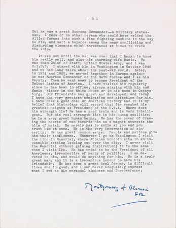 Lot #536 Montgomery of Alamein Souvenir Typescript - Image 2