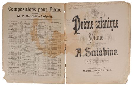 Lot #770 Alexander Scriabin: Scriabin?s 1904 Poeme Satanique - Image 1