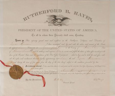Lot #70 Rutherford B. Hayes Signed Document - Image 1