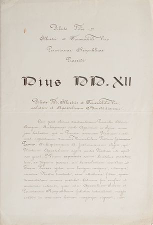 Lot #378 Pope Pius XII Signed Document - Image 1