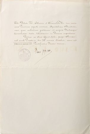 Lot #378 Pope Pius XII Signed Document - Image 2