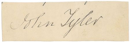 Lot #31 John Tyler Signature