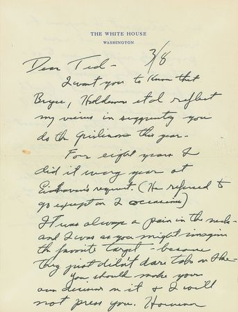 Lot #162 Richard Nixon: Incredibly rare handwritten presidential letter to Agnew,Â reflecting on his own vice presidency: 