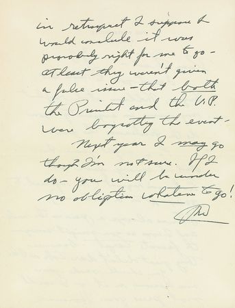 Lot #162 Richard Nixon: Incredibly rare handwritten presidential letter to Agnew,Â reflecting on his own vice presidency: 