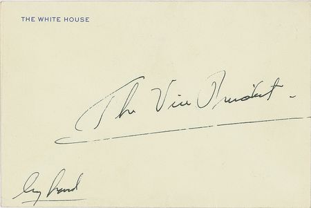 Lot #162 Richard Nixon: Incredibly rare handwritten presidential letter to Agnew,Â reflecting on his own vice presidency: 