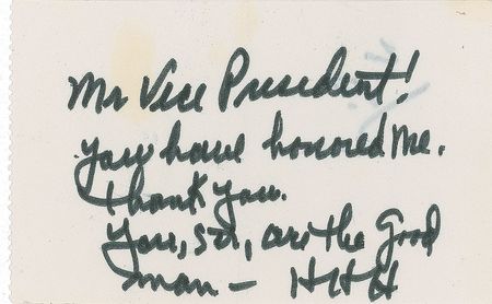 Lot #174 Lady Bird Johnson, Lowell Thomas, and Hubert Humphrey Group Lot - Image 3