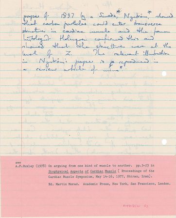 Lot #459 Andrew Huxley Signed Manuscript - Image 2