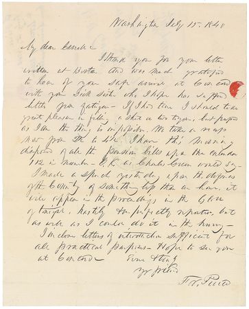 Lot #39 Franklin Pierce Handwritten Letter Signed