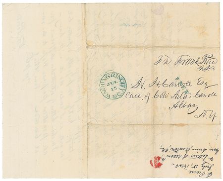 Lot #39 Franklin Pierce Handwritten Letter Signed - Image 2