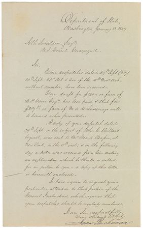 Lot #42 James Buchanan Signed Letter