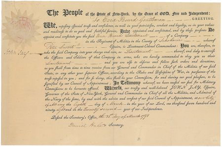 Lot #284 John Jay Signed Document