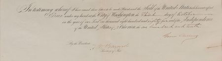 Lot #182 Grover Cleveland Partial Signed Document - Image 1
