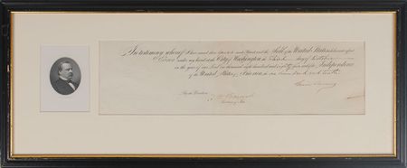 Lot #182 Grover Cleveland Partial Signed Document - Image 2