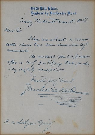 Lot #690 Charles Dickens: Dickens accepts a ?modest proposal? - Image 1