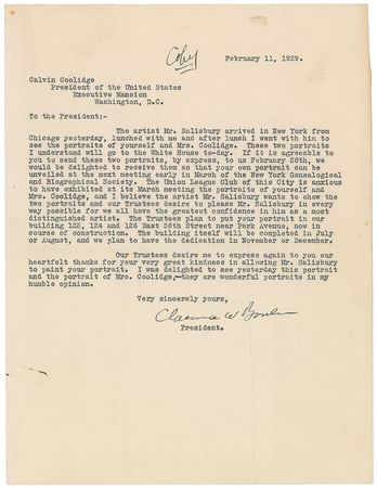 Lot #108 Calvin Coolidge: Rare handwritten letter by the outgoing president to an esteemed artist - Image 2