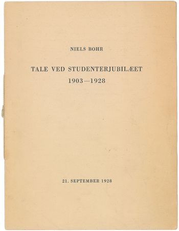 Lot #338 Niels Bohr Booklet - Image 1