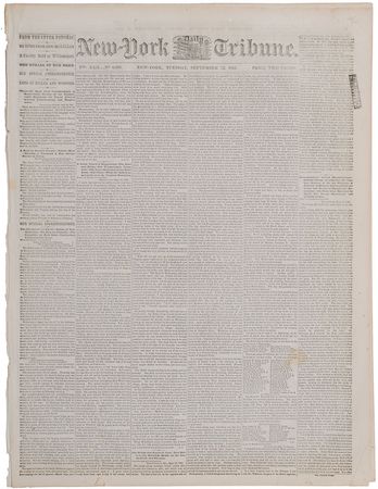 Lot #52 Abraham Lincoln Newspaper - Image 1