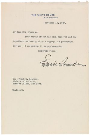 Lot #109 Calvin Coolidge Signed Photograph - Image 2