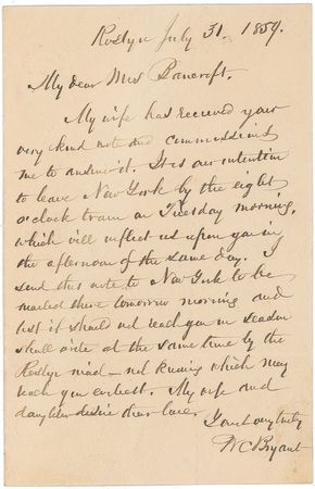 Lot #737 William Cullen Bryant - Image 1