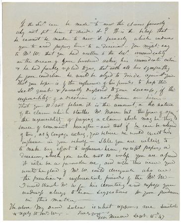 Lot #565 George G. Meade Handwritten Letter Signed - Image 1