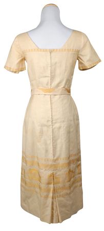 Lot #129 Jacqueline Kennedy: Exquisite handmade dress gifted to Jackie?s personal secretary - Image 2