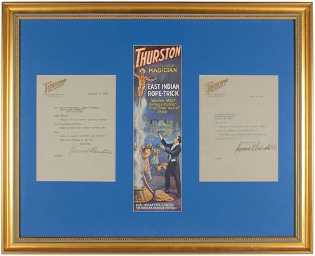 Lot #961 Howard Thurston: Complimenting Houdini, rare praise from a rival illusionist - Image 1