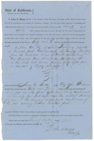 Lot #308 John Coffee Hays Signed Document - Image 1