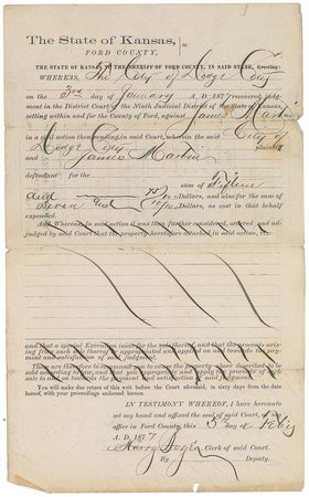 Lot #303 Dodge City: Dodge City’s lawmen legends—Masterson, Tilghman, and Bassett - Image 6