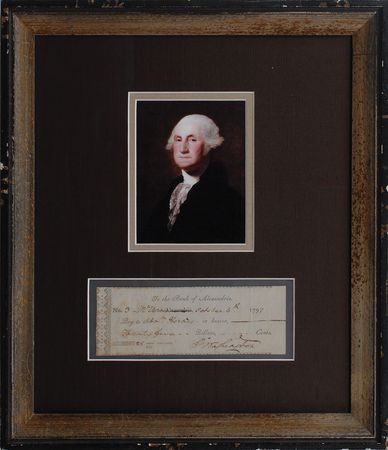Lot #1 George Washington: The only uncanceled and uncut Washington check we have ever encountered - Image 1