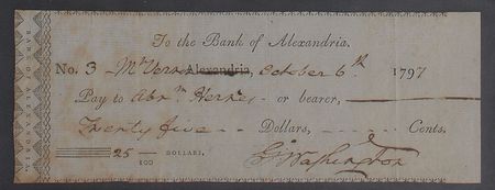 Lot #1 George Washington: The only uncanceled and uncut Washington check we have ever encountered - Image 2