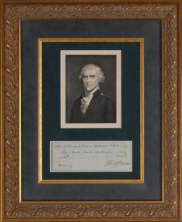Lot #9 Thomas Jefferson: Extremely rare