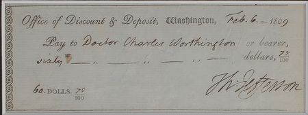 Lot #9 Thomas Jefferson: Extremely rare presidential payment for a smallpox vaccine - Image 2