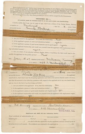 Lot #1028 Knute Rockne: Saving up to attend Notre Dame, Rockne completes a lengthy postal clerk exam - Image 2