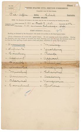 Lot #1028 Knute Rockne: Saving up to attend Notre Dame, Rockne completes a lengthy postal clerk exam - Image 7