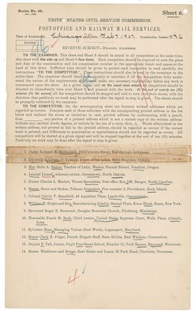 Lot #1028 Knute Rockne: Saving up to attend Notre Dame, Rockne completes a lengthy postal clerk exam - Image 11