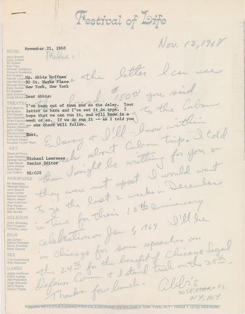 Lot #277 Abbie Hoffman: Hoffman awaits his famed Chicago Seven trial - Image 2