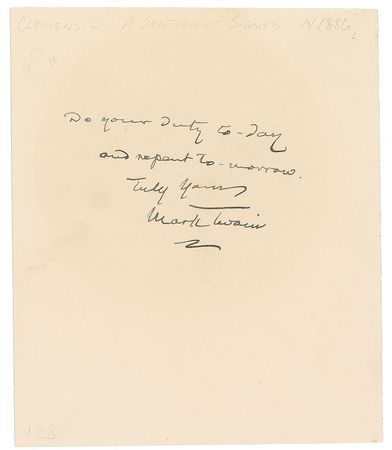 Lot #4039 Samuel L. Clemens