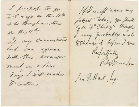 Lot #4105 Ralph Waldo Emerson - Image 2