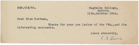Lot #4025 C. S. Lewis