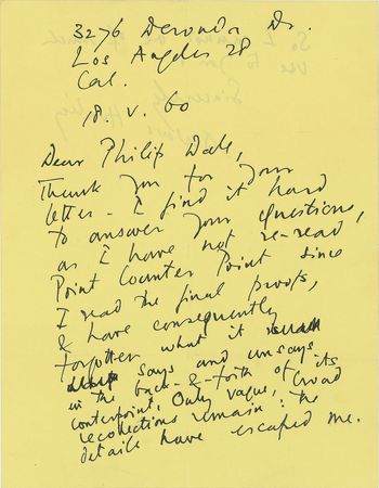 Lot #4024 Aldous Huxley